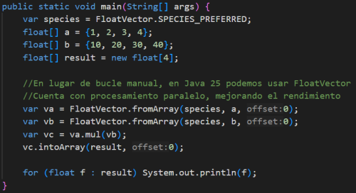 instrucciones SIMD nativas