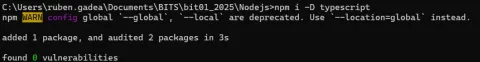 Para usar TypeScript en Node.js debemos importar el módulo correspondiente