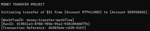 Resultado de la compilación de TransferApp.java