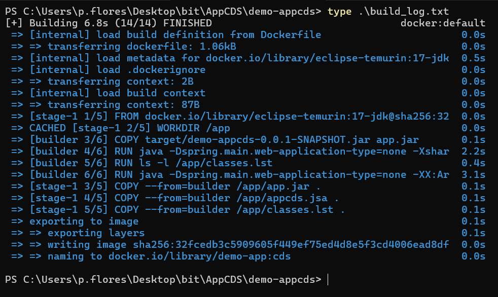 docker build-t demo-app:cds